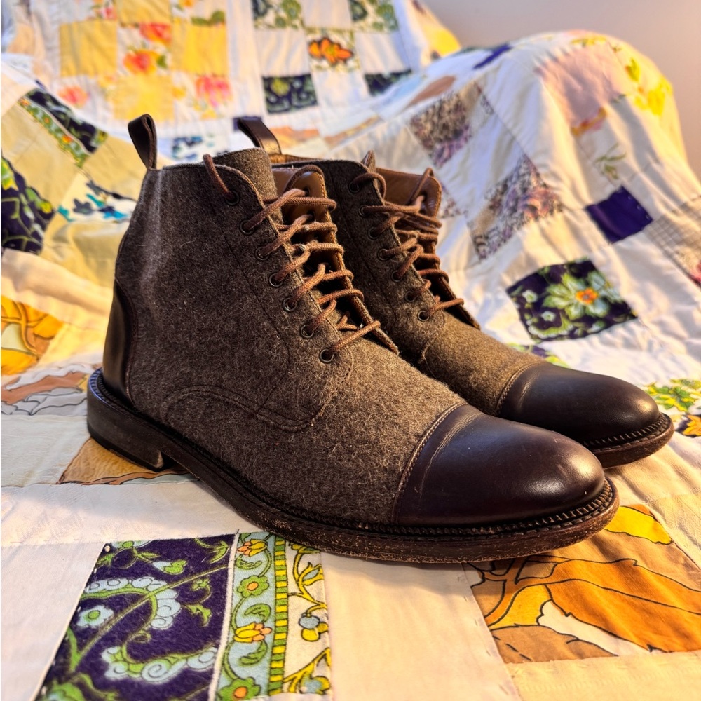 TAFT "The Jack" Wool & Calfskin Boots - Men's Size 40